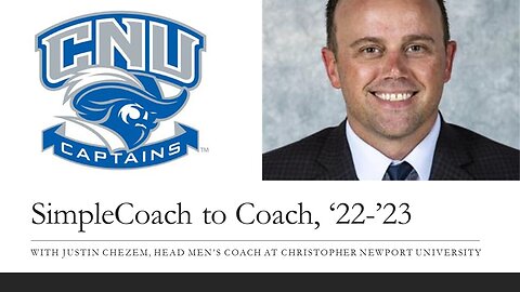 SimpleCoach to Coach with Justin Chezem, Head Men's Coach at Christopher Newport University