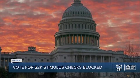 McConnell blocks initial Senate request to vote on $2,000 stimulus checks