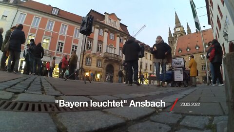 Demonstration Ansbach Sonntag "Bayern leuchtet" , 20.03.2022