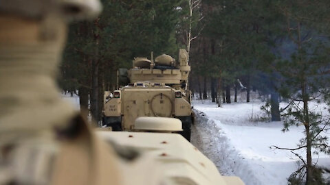 Stallions Bravo Company and Lithuanian Volunteer Forces conduct Force on Force Exercise
