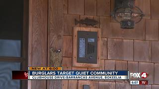 Thieves target quiet neighborhoods