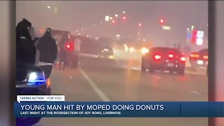 21-year-old hit by moped doing donuts in Detroit
