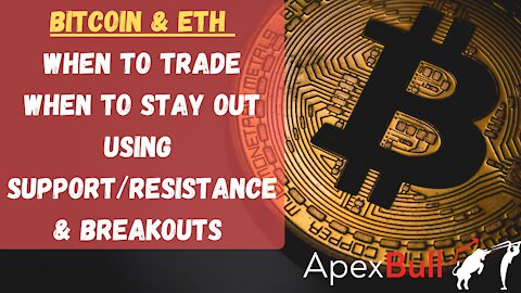 BITCOIN & ETH - USING SUPPORT & RESISTANCE WITH BREAKOUTS TO TRADE & STAY OUT OF THE MARKETS