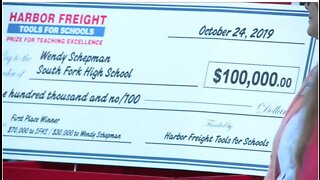 South Fork High School teacher surprised with $100,000