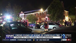 Crews clean up after Parkville fire