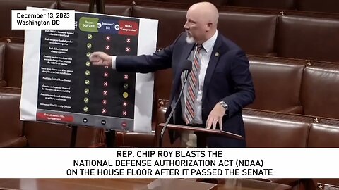 Rep Chip Roy Blasts NDAA Bill Past By Senate