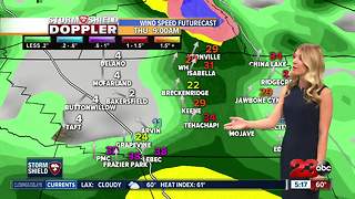 The atmospheric river has made its way into Kern County bringing steady rain