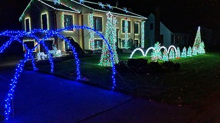 Jaw-dropping Christmas light show tributes 'Skrillex' mashup