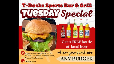 T-Backs Sports Bar and Grill Sports Schedule and free beer/soda for Tuesday May 14, 2024