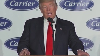 Donald Trump speaks at Indianapolis Carrier plant