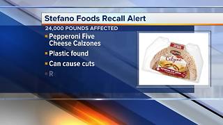 Stefano Foods pepperoni five cheese calzone product recalled