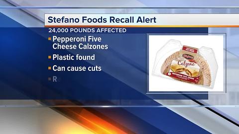 Stefano Foods pepperoni five cheese calzone product recalled