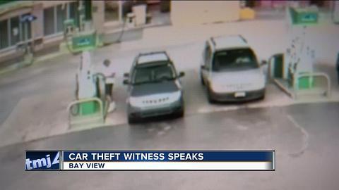Car stolen from gas station while driver pumped gas