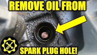 How to remove oil from spark plug hole!