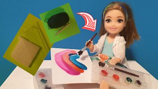 Doll Paint Set DIY - Miniature Paint Set DIY - Barbie Paint Set