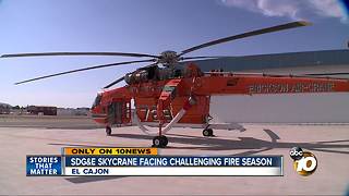 SDGE Skycrane faces challenging fire season