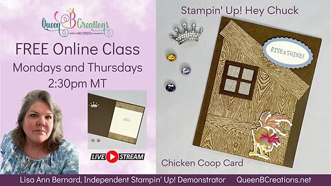 👑 Stampin' Up! Hey Chuck Chicken Coop Card