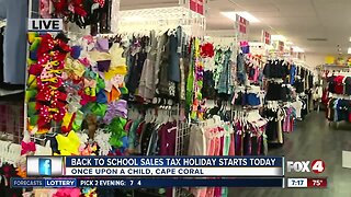 Back to school sales tax holiday starts today