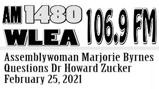 Assemblywoman Marjorie Byrnes Questions Dr Zucker, Feb 25, 2021