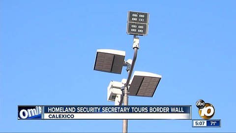 Homeland Security Secretary tours border wall