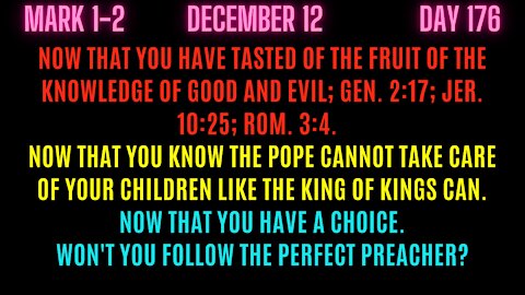 Mark 1-2 You have tasted the bitter fruit of subjective truth ready for the objective truth of God?