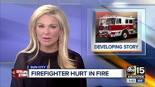 Firefighter hurt while battling Sun City house fire