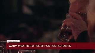 Stretch of warm November weather provides relief for restaurants