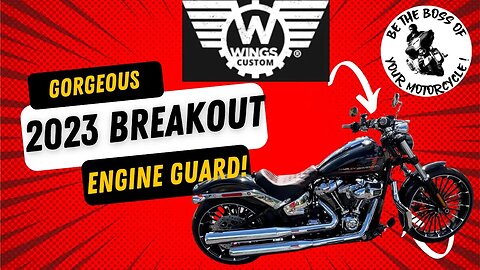 GORGEOUS ENGINE GUARD FOR HARLEY DAVIDSON MOTORCYCLES! - WINGS CUSTOM