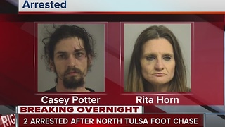 2 arrested after foot chase in north Tulsa