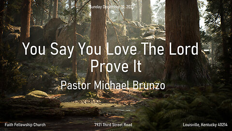 You Say You Love The Lord - Prove It
