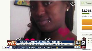 Police canvass looking for tips on murders
