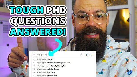PhD Scientist Answers the Web's Toughest PhD Questions