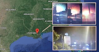 Mile wide UFO with multi colored lights causes electrical damage and destruction over Louisiana