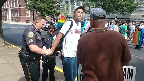 Preacher ARRESTED at Pride March #christian #preacher #arrested #lgbt