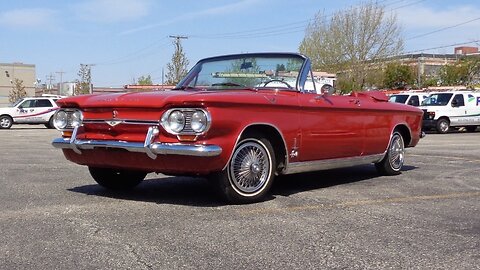 1964 Chevrolet Corvair Monza Spyder in Red & Engine Sound on My Car Story with Lou Costabile