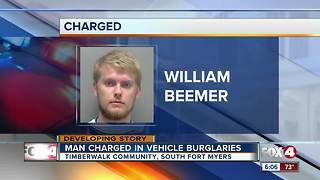 Man Charged in Vehicle Burglaries