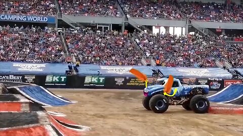 Crazy Monster Truck Free Style Moments