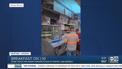 Phoenix food truck workers serve frustrated motorists during I-10 closure