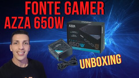 UNBOXING Fonte Gamer RGB Azza 650W (GABINETE MANCER FROST RAINBOW)