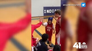 Olathe eighth-grader with special needs enjoys special moment on basketball court