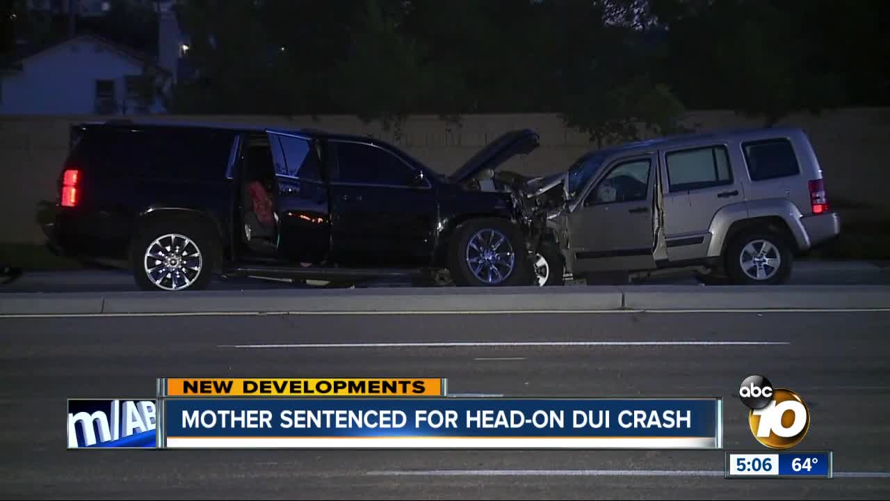 Mother sentenced for DUI crash