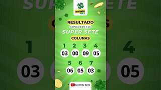 🍀 Resultado SUPER SETE 346 | Sentindo Sorte #shorts