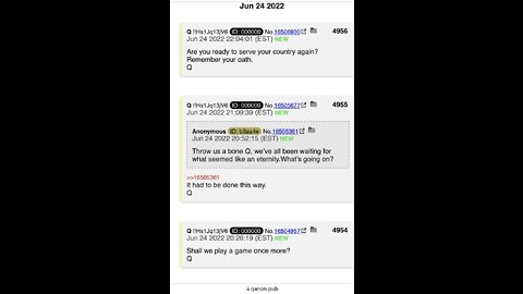 ~ New Q Posts - 6.25.22 ~