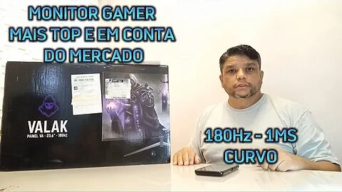 Unboxing - Monitor Gamer mais top e em conta do mercado. 180hz - 1MS Curvo - Monitor Mancer Valek