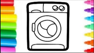 Drawing a WASHING MACHINE for Picture