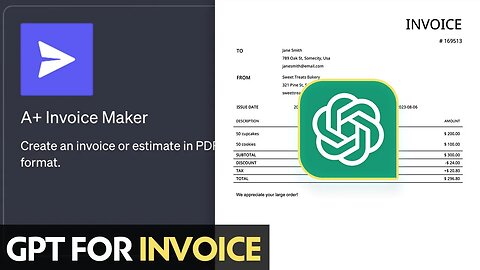 ChatGPT A+ Invoice Maker Plugin Integration & Create an Invoice | Tutorial
