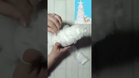 Dollar Tree Christmas Tree Faux Fur Winter DIY Tutorial 🎄