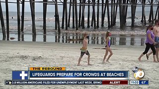 Lifeguards prepare for crowds at beaches