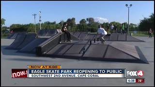 Eagle Skate Park reopens Saturday