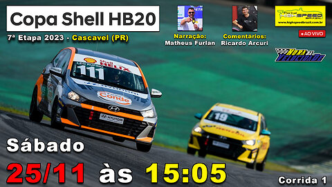 🔴 COPA SHELL HB20 | Corrida 1 | 7ª Etapa 2023 | Cascavel (PR) | Ao Vivo